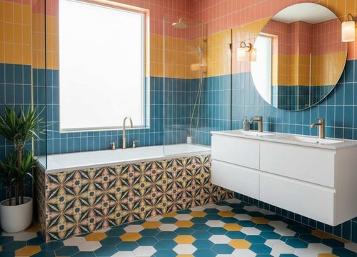 custom tiled walk-in shower in Houston