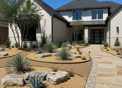 front yard landscaping in Houston