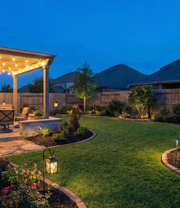 drought tolerant xeriscape installation by Saul's Home Improvement in Houston