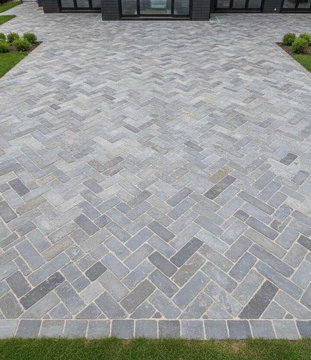 custom paver hardscape installation by Saul's Home Improvement in Houston