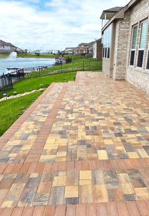 stamped flagstone finish