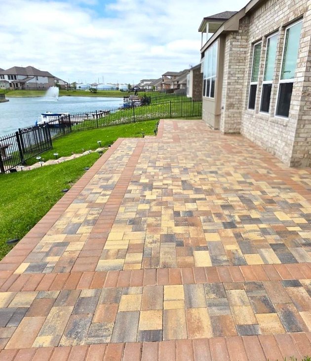 paver installation project in Houston by Saul's Home Improvement