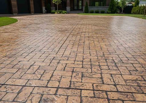 stamped concrete patio