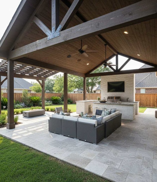 flagstone walkway installation by Saul's Home Improvement in Houston