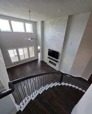 herringbone tile floor in a Houston entryway
