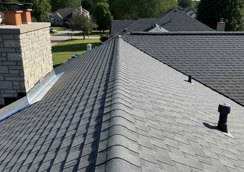 roof repair work on a Houston residential property