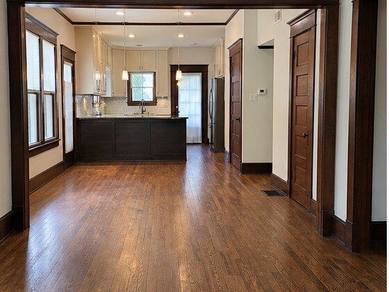 completed historic bungalow interior remodel in The Heights Houston TX