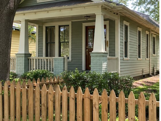 completed HAHC compatible exterior repaint in Woodland Heights Houston TX